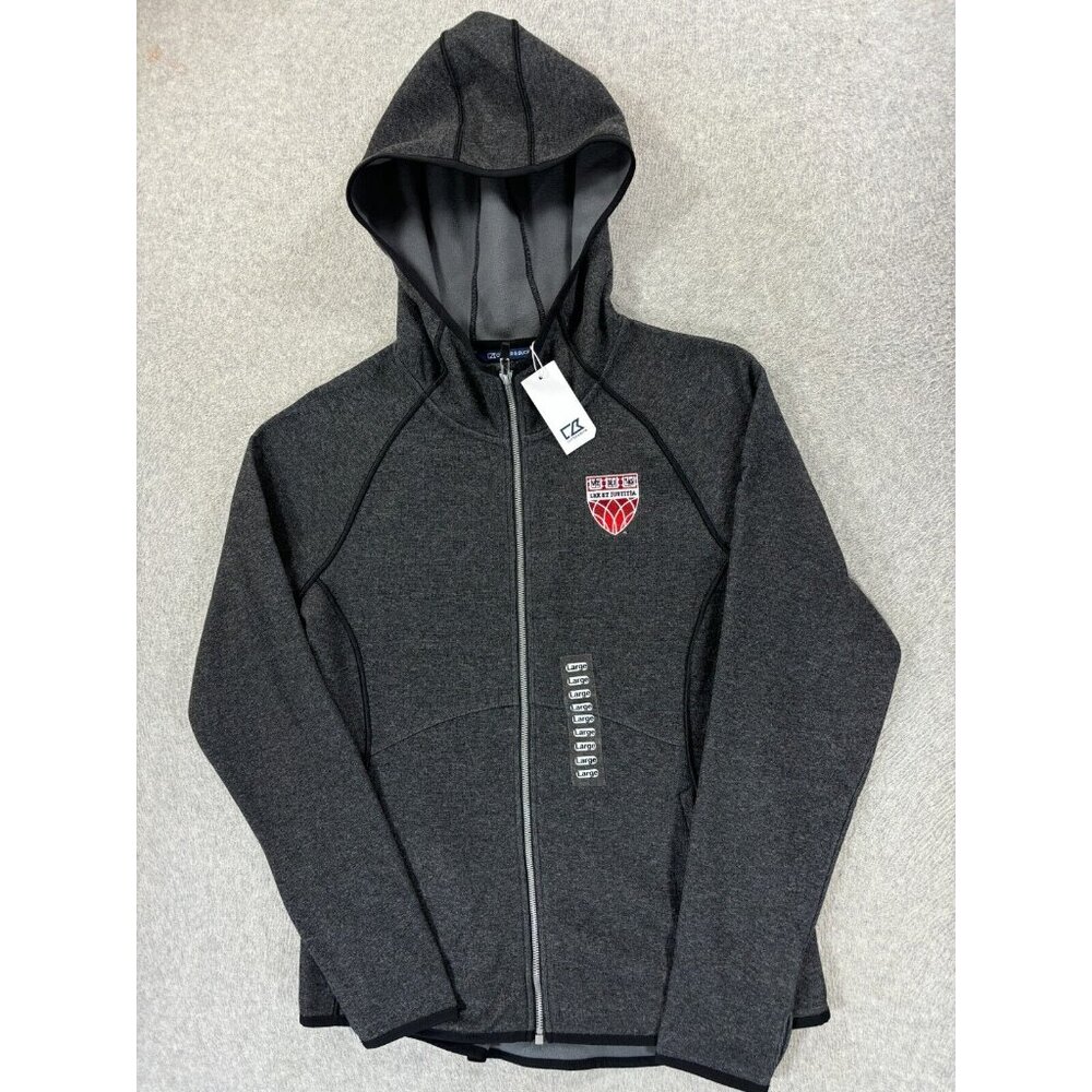 NWT Harvard Law‎ School Cutter & Buck Campus Hoodie Jacket (Women's Large) Gray